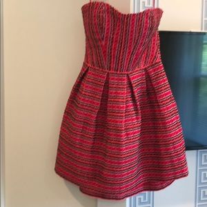 Wow couture hot pink patterned tube dress sz Small